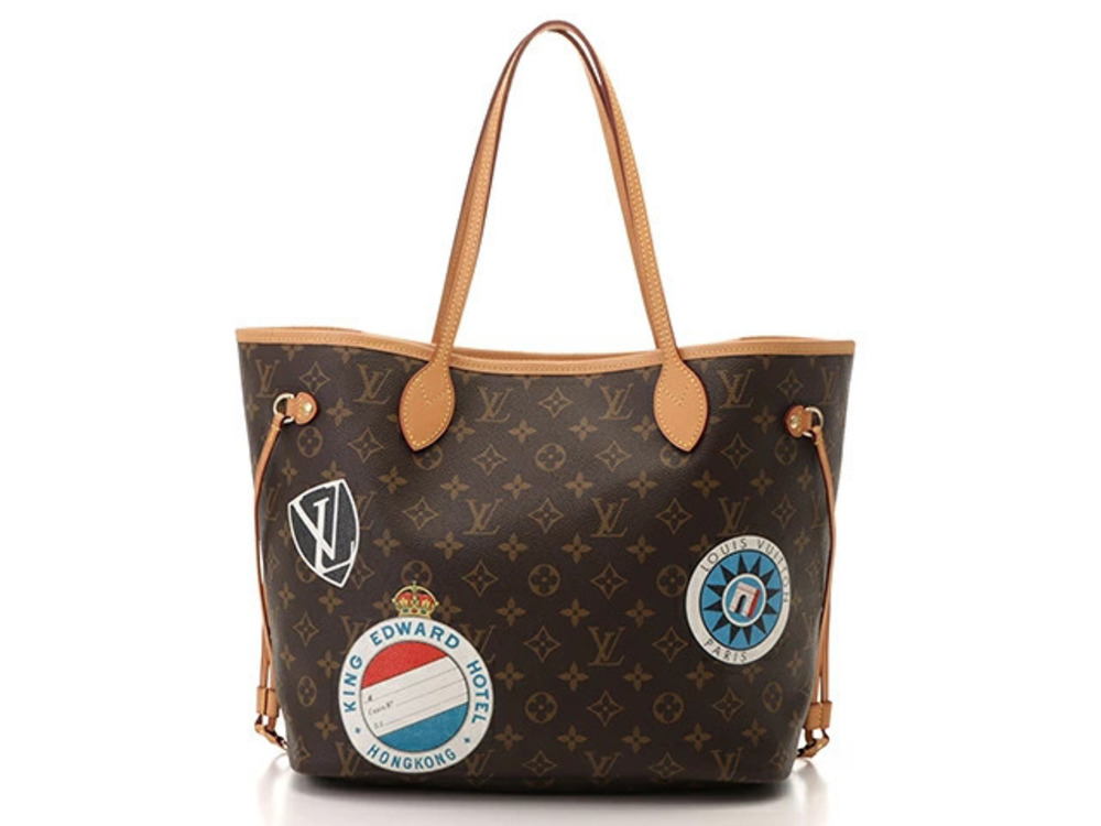 LOUIS VUITTON Neverfull Monogram Tote Bag Beige Cream My LV Wild